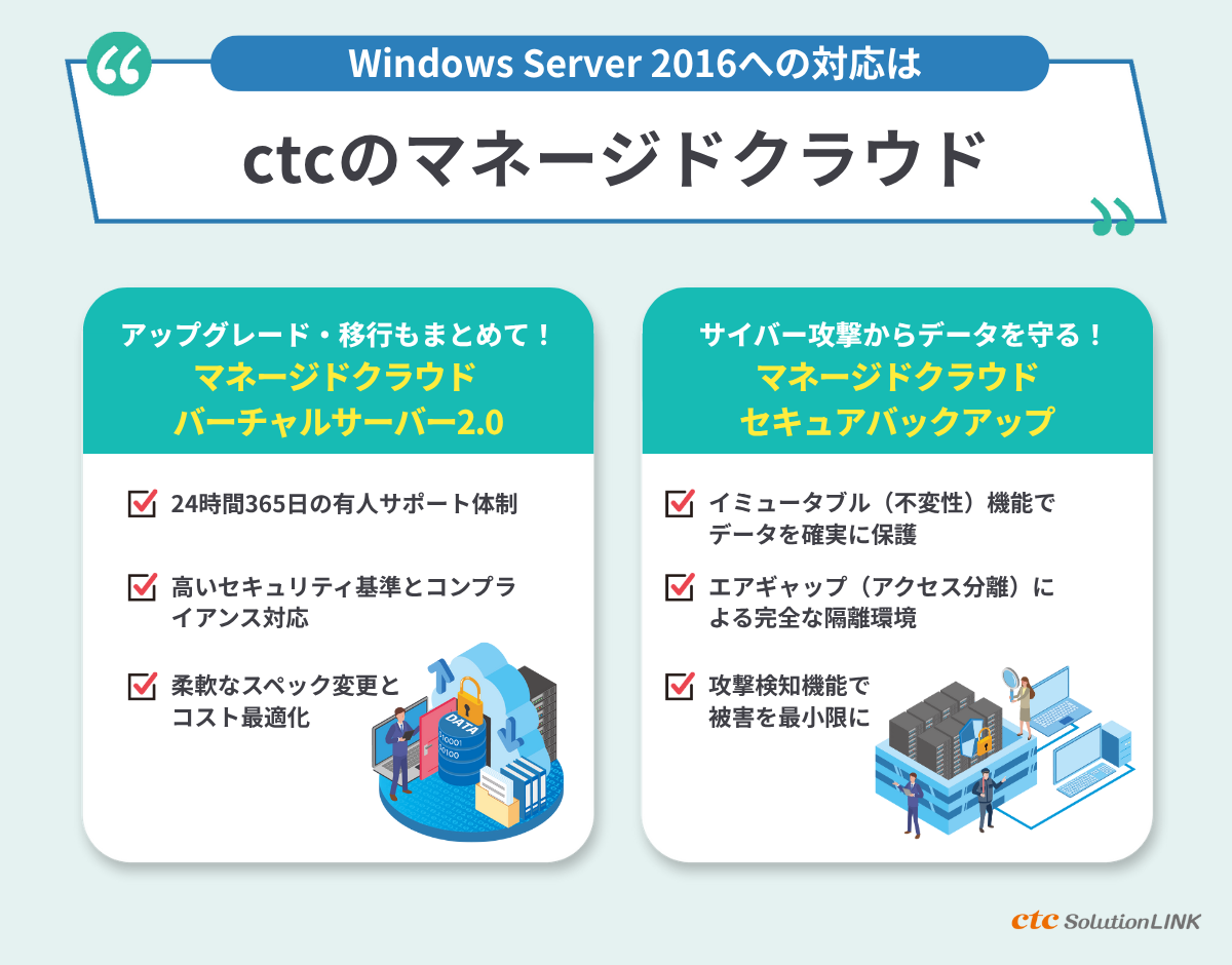 ctcのマネージドクラウドで実現する安心・安全な移行