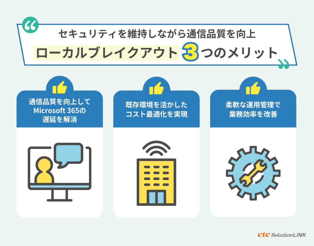 ローカルブレイクアウトで実現する3つのメリット