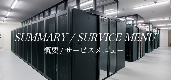 SUMMARY/SERVICE MENU 概要/サービスメニュー